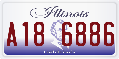 IL license plate A186886