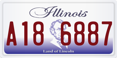 IL license plate A186887