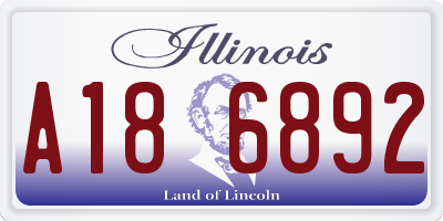 IL license plate A186892