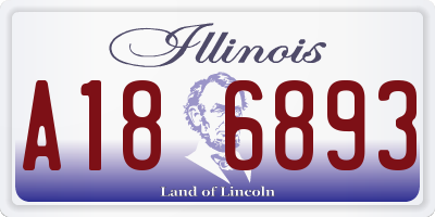 IL license plate A186893