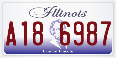 IL license plate A186987