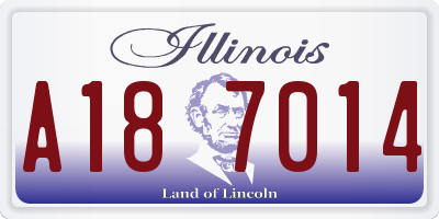 IL license plate A187014