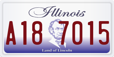 IL license plate A187015