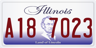 IL license plate A187023