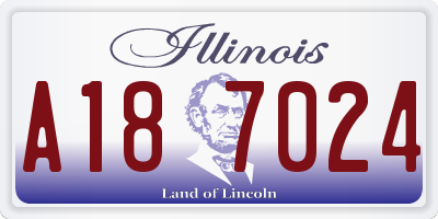IL license plate A187024