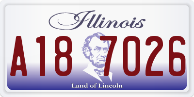 IL license plate A187026