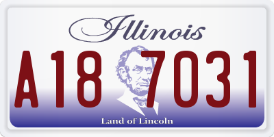 IL license plate A187031