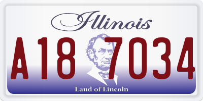 IL license plate A187034