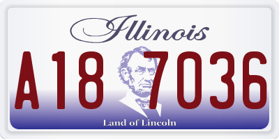 IL license plate A187036