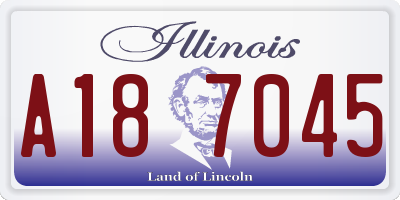 IL license plate A187045