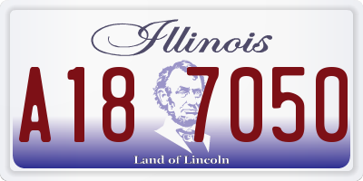 IL license plate A187050
