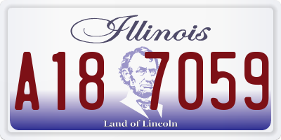 IL license plate A187059
