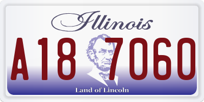 IL license plate A187060