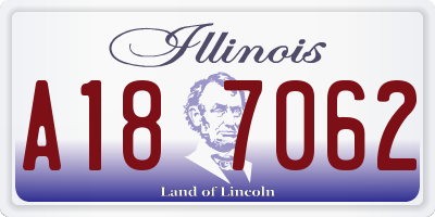 IL license plate A187062