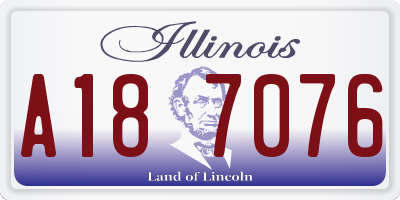 IL license plate A187076