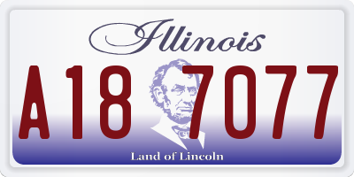 IL license plate A187077