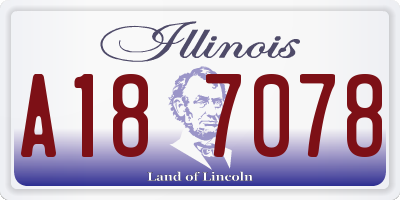 IL license plate A187078