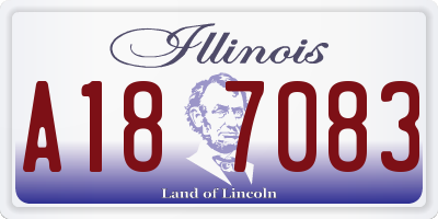 IL license plate A187083