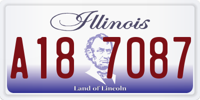 IL license plate A187087