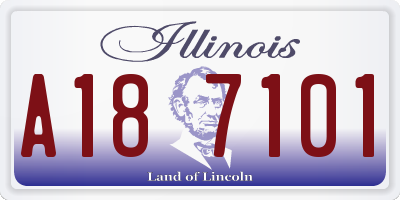 IL license plate A187101