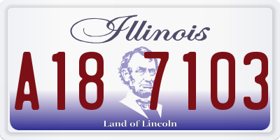 IL license plate A187103