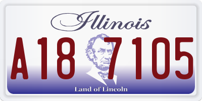 IL license plate A187105
