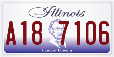 IL license plate A187106