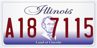 IL license plate A187115