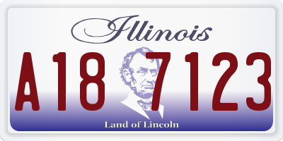 IL license plate A187123