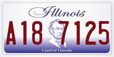 IL license plate A187125