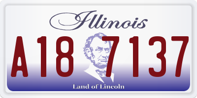IL license plate A187137