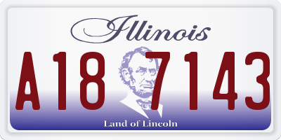 IL license plate A187143