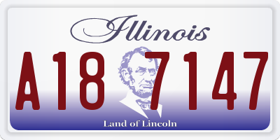 IL license plate A187147