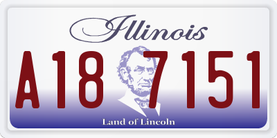 IL license plate A187151