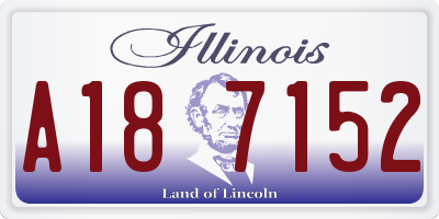 IL license plate A187152