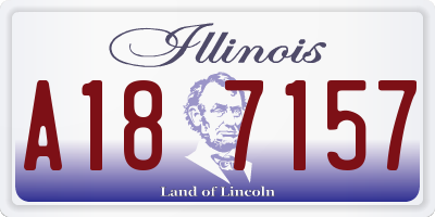 IL license plate A187157