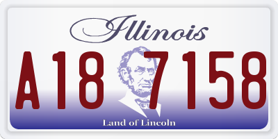 IL license plate A187158