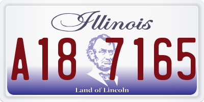 IL license plate A187165