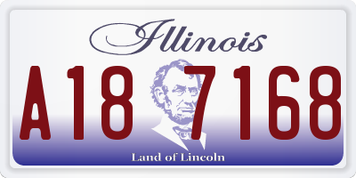 IL license plate A187168