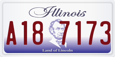 IL license plate A187173