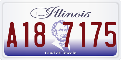 IL license plate A187175