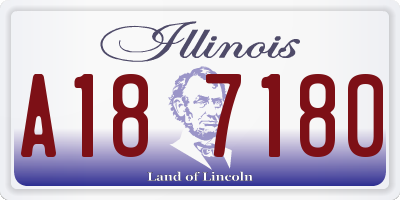 IL license plate A187180