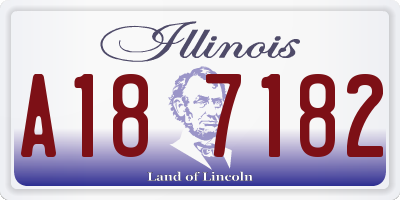 IL license plate A187182