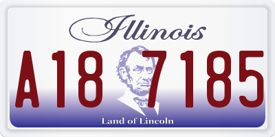 IL license plate A187185