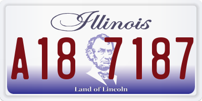 IL license plate A187187