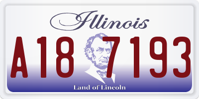 IL license plate A187193