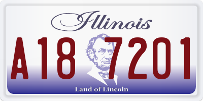 IL license plate A187201