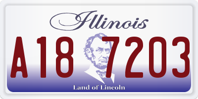IL license plate A187203