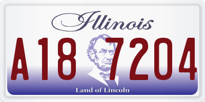 IL license plate A187204