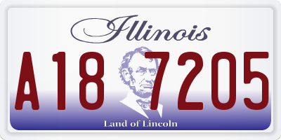 IL license plate A187205